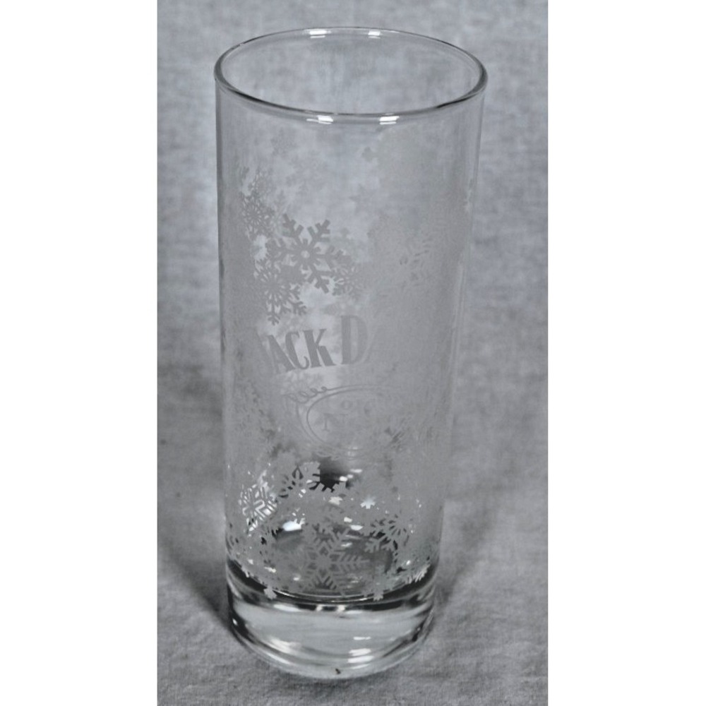 Jack Daniels Old No. 7 Snowflakes Etched Glass 12 Oz Highball Tumbler